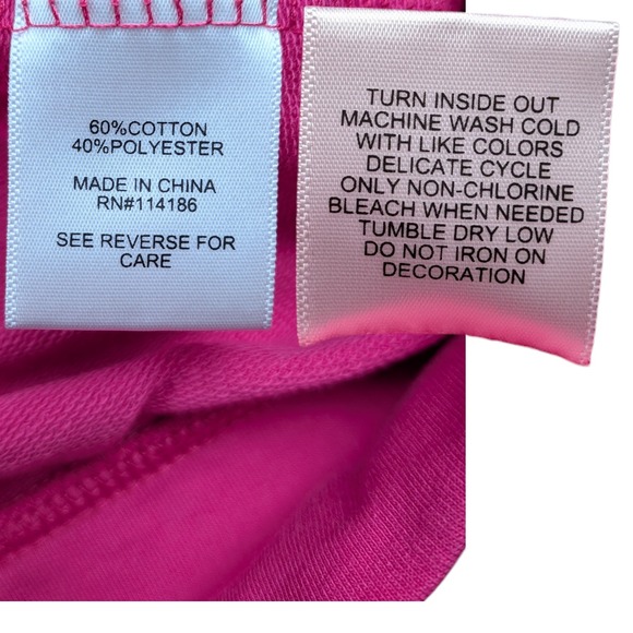 Juicy by Juicy Couture Terry Logo T-Shirt Dress Medium Pink Barbiecore Preppy - Picture 6 of 8